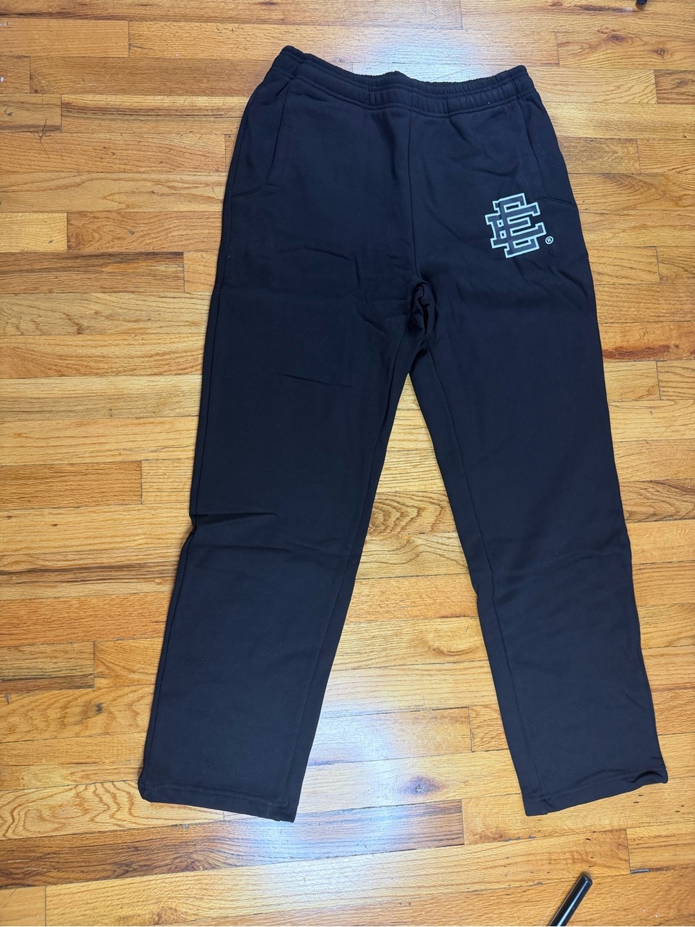 Kids Black Sweatpants with Side Logo